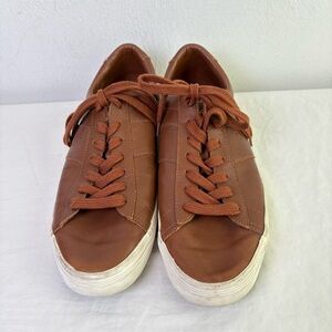 POLO RALPH LAUREN Brown Genuine Leather Sayer Sneakers 11D